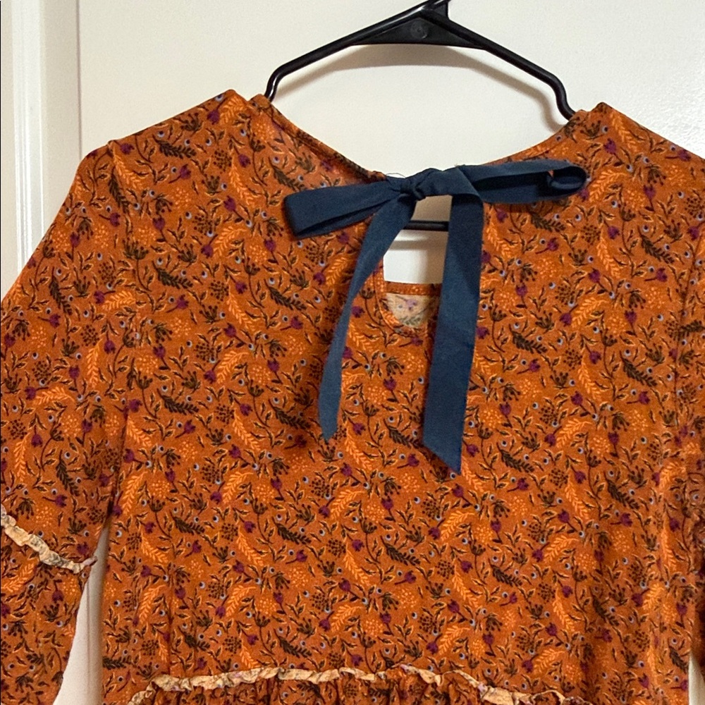 Matilda Jane Rust Floral Ruffle Blouse - Picture 4 of 4